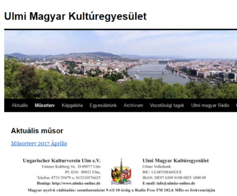 Ulmi Magyar Kultúregyesület ulmke-online.de