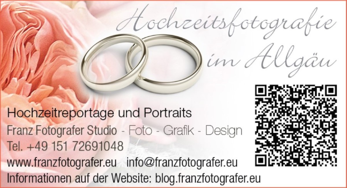 Franz Fotografer Studio der richtige Fotograf für den Hochzeitstag